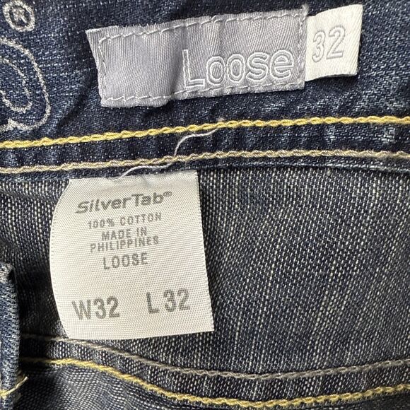 Vintage Silver Tab by Levi's Loose Fit Jeans Mens W32 L32 Blue Denim 90s Y2K - Picture 10 of 13